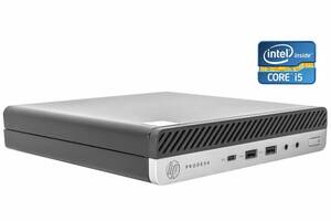 Неттоп HP ProDesk 600 G4 DM USFF / Intel Core i5-8500T (6 ядер по 2.1 - 3.5 GHz) / 16 GB DDR4 / 256 GB SSD / Intel UH...