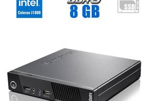 Неттоп Lenovo ThinkCentre M53 USFF / Intel Celeron J1800 (2 ядра по 2.41 - 2.58 GHz) / 8 GB DDR3 / 120 GB SSD / Intel...