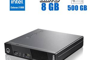 Неттоп Lenovo ThinkCentre M53 USFF / Intel Celeron J1800 (2 ядра по 2.41 - 2.58 GHz) / 8 GB DDR3 / 500 GB HDD / Intel...