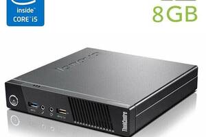 Неттоп Lenovo ThinkCentre M93 Tiny USFF / Intel Core i5-4570 (4 ядра по 3.2 - 3.6 GHz) / 8 GB DDR3 / no HDD / Intel H...