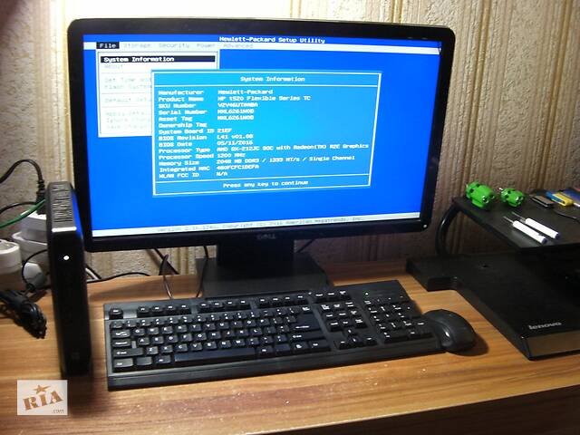 Неттоп Тонкий Клієнт HP T520 AMD GX-212JC 2x1.20ГГц-1.40ГГц 2ГБ / Новий 16ГБ HP SSD AMD Radeon R2Е Відео Win 10х64 з США - Фото 8
