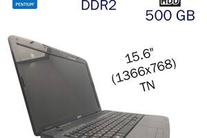 Ноутбук Acer Aspire 5738/ 15.6' (1366x768)/ Pentium T4200/ 4GB RAM/ 500GB HDD/ Radeon HD 4500 512 MB/ АКБ 0%