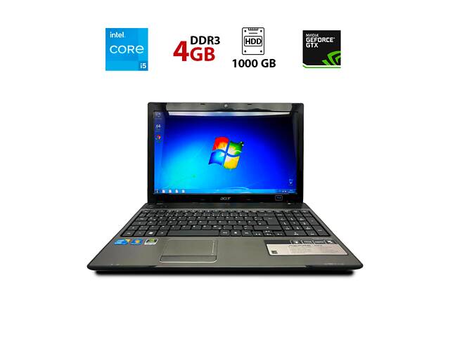 Ноутбук Acer Aspire 5741G / 15.6' (1366x768) TN / Intel Core i5-430M (2 (4) ядра по 2.26 - 2.53 GHz) / 4 GB DDR3 / 75...