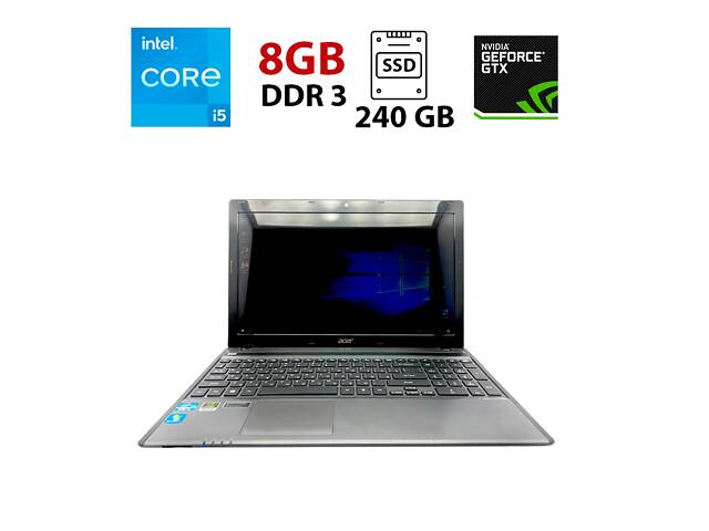 Ноутбук Acer Aspire 5755G / 15.6' (1366x768) TN / Intel Core i5-2450M (2 (4) ядра по 2.5 - 3.1 GHz) / 8 GB DDR3 / 240...