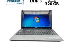 Ноутбук Acer Aspire E1-531 / 15.6' (1366x768) TN / Intel Pentium 2020M (2 ядра по 2.4 GHz) / 4 GB DDR3 / 320 GB HDD /...