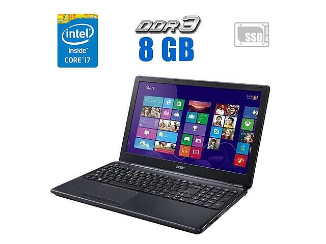Ноутбук Acer Aspire E1-572G/ 15.6' (1366x768)/ i7-4500U/ 8GB RAM/ 256GB  SSD/ Radeon R7 M265 2GB - Ноутбуки в Киеве на RIA.com