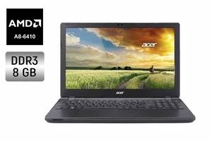 Ноутбук Acer Aspire E5-521G / 15.6' (1366x768) TN / AMD A8-6410 (4 ядра по 2.4 GHz) / 8 GB DDR3 / 128 GB SSD / AMD Ra...