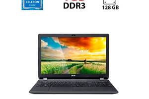 Ноутбук Acer Aspire ES1-512 / 15.6' (1366x768) TN / Intel Celeron N2940 (4 ядра по 1.83 - 2.25 GHz) / 4 GB DDR3 / 128...