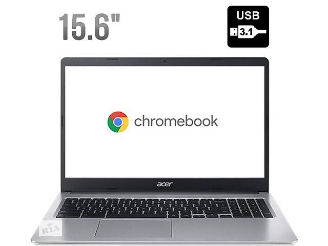 Ноутбук Acer Chromebook 315 CB315 / 15.6' (1366x768) TN / Intel Celeron N4020 (2 ядра по 1.1 - 2.8 GHz) / 4 GB DDR4 /...