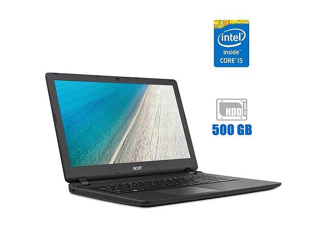 Ноутбук Acer Extensa EX2540 / 15.6' (1366x768) TN / Intel Core i5-7200U (2 (4) ядра по 2.5 - 3.1 GHz) / 4 GB DDR3 / 5...