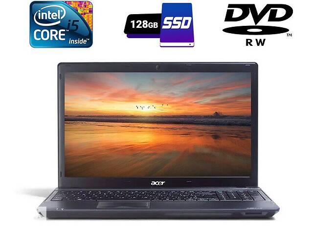 Ноутбук Acer TravelMate 5740 / 15.6' (1366x768) TN / Intel Core i5-430M (2 (4) ядра по 2.26 - 2.53 GHz) / 4 GB DDR3 /...