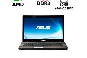 Ноутбук ASUS K73BY / 17.3' (1600x900) TN / AMD E-450 (2 ядра по 1.66 GHz) / 4 GB DDR3 / 80 GB SSD + 500 GB HDD / AMD...