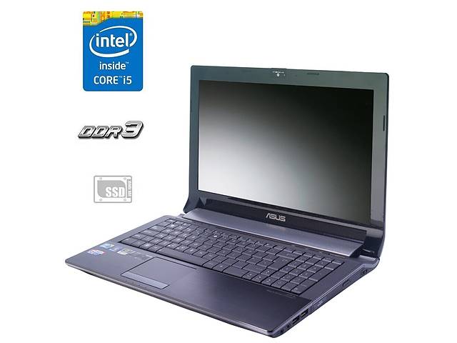 Ноутбук Asus N53Jn / 15.6' (1366x768) TN / Intel Core i5-450M (2 (4) ядра по 2.4 - 2.66 GHz) / 4 GB DDR3 / 120 GB SSD...