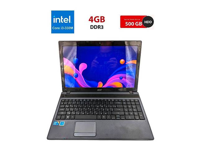 Ноутбук Б-класс Acer Aspire 5733Z/ 15.6' (1366x768) TN / Intel Core i3-330M (2 (4) ядра по 2.13 GHz) / 4 GB DDR3 / 50...