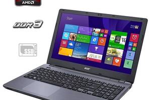 Ноутбук Б-класс Acer Aspire E5-521 / 15.6' (1366x768) TN / AMD A6-6310 (4 ядра по 1.8 - 2.4 GHz) / 4 GB DDR3 / 120 GB...
