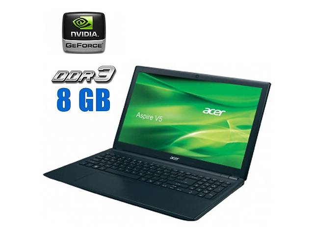 Ноутбук Б-класс Acer Aspire V5-531 / 15.6' (1366x768) TN / Intel Pentium 967 (2 ядра по 1.3 GHz) / 8 GB DDR3 / 120 GB...