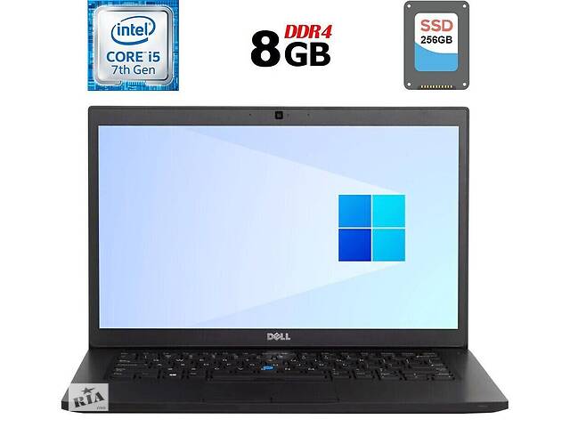 Ноутбук Б-класс Dell Latitude 7480 / 14' (2560x1440) IPS Touch / Intel Core i5-7300U (2 (4) ядра по 2.6 - 3.5 GHz) /...