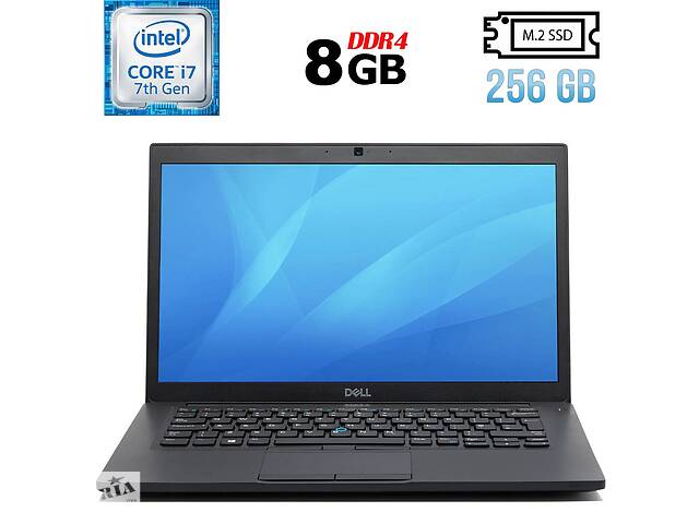 Ноутбук Б-класс Dell Latitude 7490 / 14' (1366x768) TN / Intel Core i7-7600U (2 (4) ядра по 2.8 - 3.9 GHz) / 8 GB DDR...
