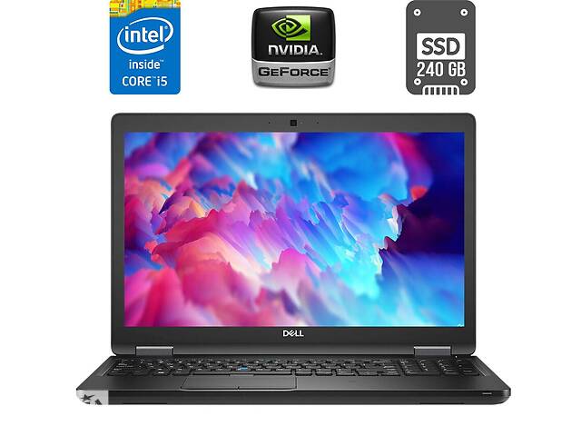 Ноутбук Б-класс Dell Latitude E5550 / 15.6' (1920x1080) IPS / Intel Core i5-5300U (2 (4) ядра по 2.3 - 2.9 GHz) / 16...