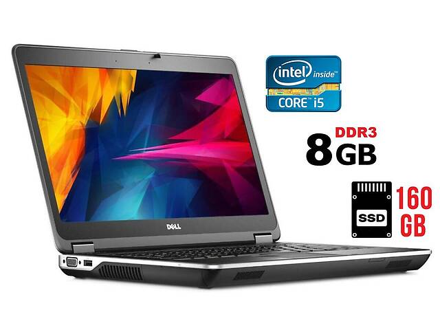 Ноутбук Б-класс Dell Latitude E6440 / 14' (1366x768) TN / Intel Core i5-4310M (2 (4) ядра по 2.7 - 3.4 GHz) / 8 GB DD...