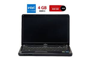Ноутбук Б-класс Fujitsu LifeBook LH531 / 14' (1366x768) TN / Intel Core i5-2430M (2 (4) ядра по 2.4 - 3.0 GHz) / 4 GB...