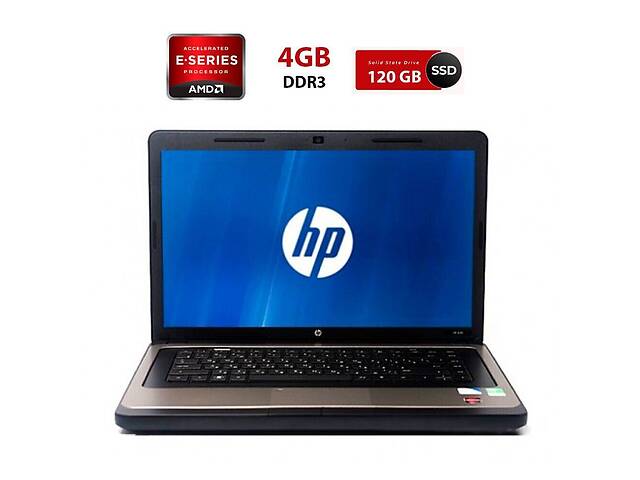 Ноутбук Б-класс HP 635 / 15.6' (1366x768) TN / AMD E-350 (2 ядра по 1.6 GHz) / 4 GB DDR3 / 120 GB SSD / AMD Radeon HD...