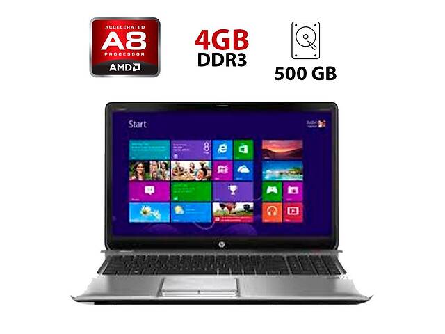 Ноутбук Б-класс HP dv6-7323cl / 15.6' (1920x1080) TN / AMD A8-4500M (4 ядра по 1.9 - 2.8 GHz) / 4 GB DDR3 / 750 GB HD...
