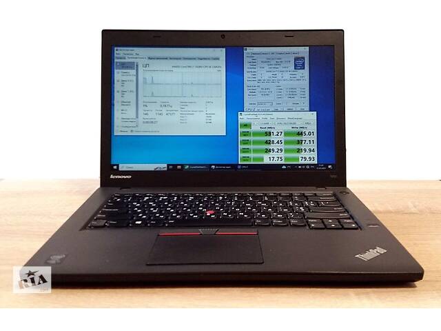 Б/у Ноутбук Lenovo ThinkPad T450 14' 1366x768| Core i7-5600U| 16 GB RAM| 256 GB SSD| HD 5500| Две АКБ