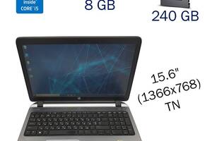 Ноутбук Б-класс HP ProBook 450 G2 / 15.6' (1366x768) TN / Intel Core i5-5200U (2 (4) ядра по 2.2 - 2.7 GHz) / 8 GB DD...
