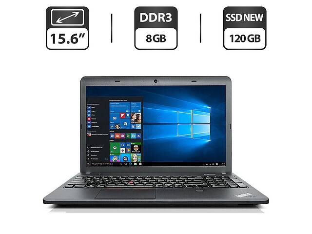 Ноутбук Б-класс Lenovo ThinkPad E540 / 15.6' (1366x768) TN / Intel Core i3-4000M (2 (4) ядра по 2.4 GHz) / 8 GB DDR3...