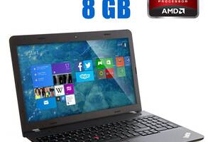 Ноутбук Б-класс Lenovo ThinkPad E555 / 15.6' (1366x768) TN / AMD A8-7100 (4 ядра по 1.8 - 3.0 GHz) / 8 GB DDR3 / 240...