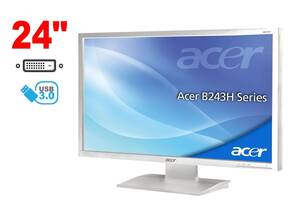 Б/у Монитор Acer B246HL | 24' (1920x1080) TN | DVI, VGA, USB 3.0 | VESA 100x100