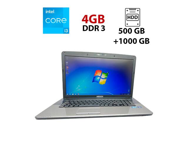Ноутбук Б-класс Medion Akoya E7220 / 17.3' (1600x900) TN / Intel Core i3-2310M (2 (4) ядра по 2.1 GHz) / 4 GB DDR3 /...