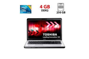 Ноутбук Б-класс Toshiba Satellite L550 / 17.3' (1600x900) TN / Intel Core 2 Duo T6500 (2 ядра по 2.1 GHz) / 4 GB DDR2...