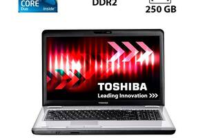 Ноутбук Б-класс Toshiba Satellite L550 / 17.3' (1600x900) TN / Intel Core 2 Duo T6500 (2 ядра по 2.1 GHz) / 4 GB DDR2...