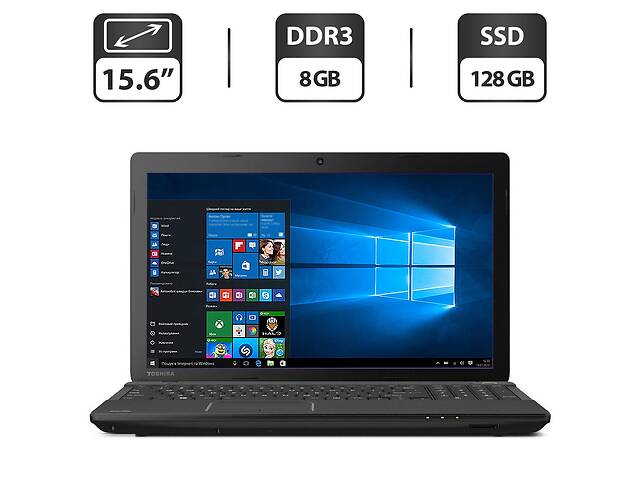 Ноутбук Б-класс Toshiba Satellite Pro C50-A-1LT / 15.6' (1366x768) TN / Intel Core i3-3110M (2 (4) ядра по 2.4 GHz) /...