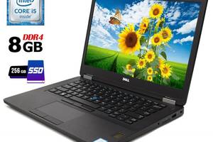 Ноутбук Dell Latitude E5470 / 14' (1920x1080) IPS / Intel Core i5-6440HQ (4 ядра по 2.6 - 3.5 GHz) / 8 GB DDR4 / 256...