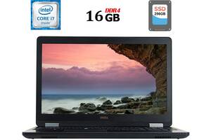 Ноутбук Dell Latitude E5570/15.6' (1366x768) TN/Intel Core i7-6820HQ (4 (8) ядра по 2.7 - 3.6 GHz)/16 GB DDR4 /...