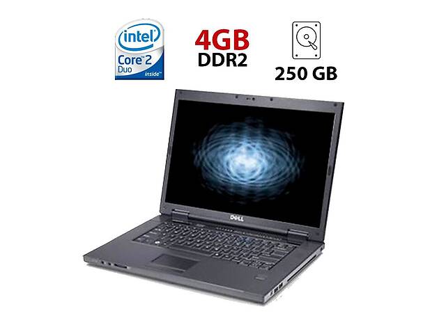 Ноутбук Dell Vostro 1510 / 15.6' (1920x1080) TN / Intel Core 2 Duo T5870 (2 (2) ядра по 2.0) / 4 GB DDR2 / 250 GB HDD...