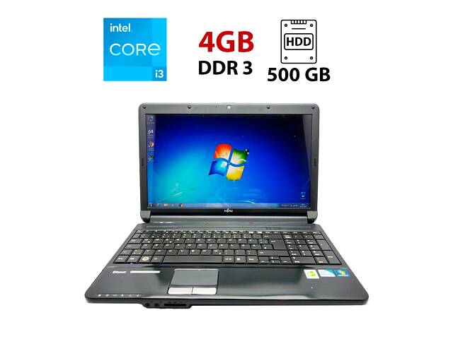Ноутбук Fujitsu Lifebook AH530 / 15' (1366x768) TN / Intel Core i3-380M (2 (4) ядра по 2.53 GHz) / 4 GB DDR3 / 500 GB...