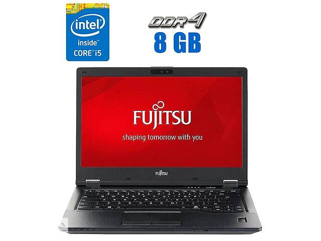 Ноутбук Fujitsu LifeBook E549 / 14' (1920x1080) IPS / Intel Core i5-8250U (4 (8) ядра по 1.6 - 3.4 GHz) / 8 GB DDR4 /...