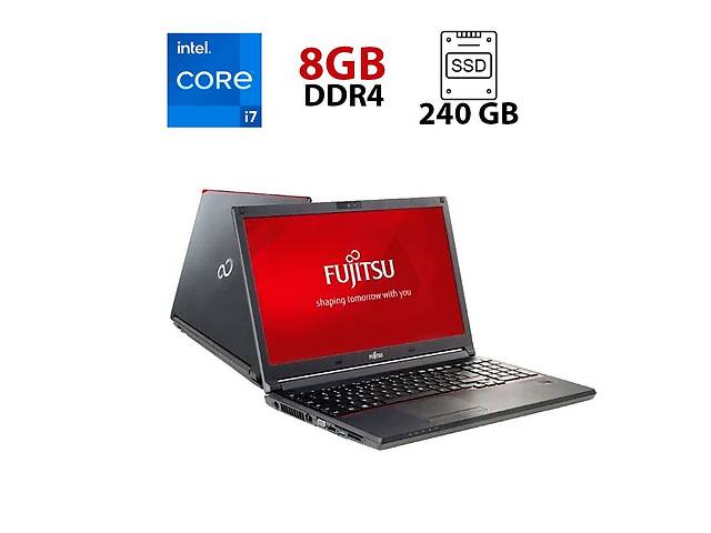 Ноутбук Fujitsu LifeBook E556 / 15.6' (1366x768) TN / Intel Core i7-6500U (2 (4) ядра по 2.5 - 3.1 GHz) / 8 GB DDR4 /...