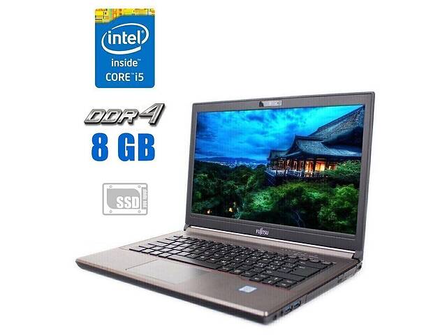 Ноутбук Fujitsu LifeBook E746 / 14' (1366x768) TN / Intel Core i5-6200U (2 (4) ядра по 2.3 - 2.8 GHz) / 8 GB DDR4 / 2...