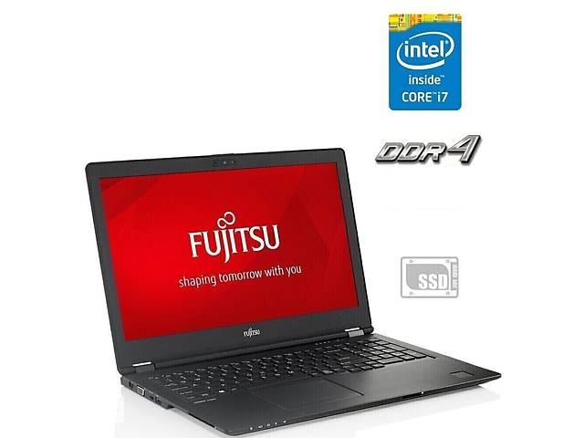Ноутбук Fujitsu LifeBook U757/ 15.6' (1366x768)/ i7-6500U/ 8GB RAM/ 120GB SSD/ HD 520