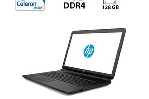 Ноутбук HP 15-bs036ng / 15.6' (1366x768) TN / Intel Celeron N3060 (2 ядра по 1.6 - 2.48 GHz) / 4 GB DDR3 / 128 GB SSD...