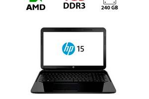 Ноутбук HP 15-g073ng / 15.6' (1366x768) TN / AMD A8-6410 (4 ядра по 2.0 - 2.4 GHz) / 4 GB DDR3 / 240 GB SSD / AMD Rad...