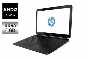 Ноутбук HP 255 G3 / 15.6' (1366x768) TN / AMD E1-6010 (2 ядра по 1.35 GHz) / 4 GB DDR3 / 128 GB SSD / AMD Radeon R2 G...