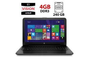 Ноутбук HP 255 G4 / 15.6' (1366x768) TN / AMD E1-6015 (2 ядра по 1.4 GHz) / 4 GB DDR3 / 240 GB SSD / AMD Radeon R2 Gr...