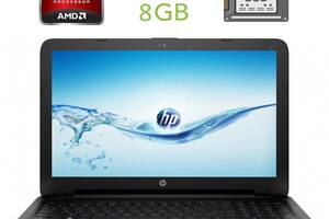 Ноутбук HP 255 G4 / 15.6' (1366x768) TN / AMD E1-6015 (2 ядра по 1.4 GHz) / 8 GB DDR3 / 128 GB SSD / AMD Radeon HD 82...