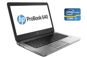 Ноутбук HP ProBook 640 G1 / 14' (1366x768) TN / Intel Core i5-4300M (2 (4) ядра по 2.6 - 3.3 GHz) / 8 GB DDR3 / 128 G...